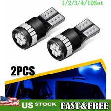 High Power 8000k T10 194 Led 168 2825 License Plate Light Bulb Blue W5w 110set