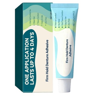 Denture Adhesive 28g Secure Hold Up Repair Waterproof Fixation False Teeth Adhes