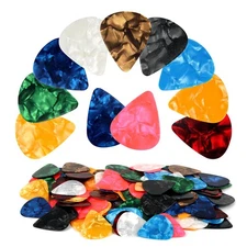 PEASUG 120 Pcs Colorful Guitar Picks 3 Different Thickness Celluloid Guitar P...