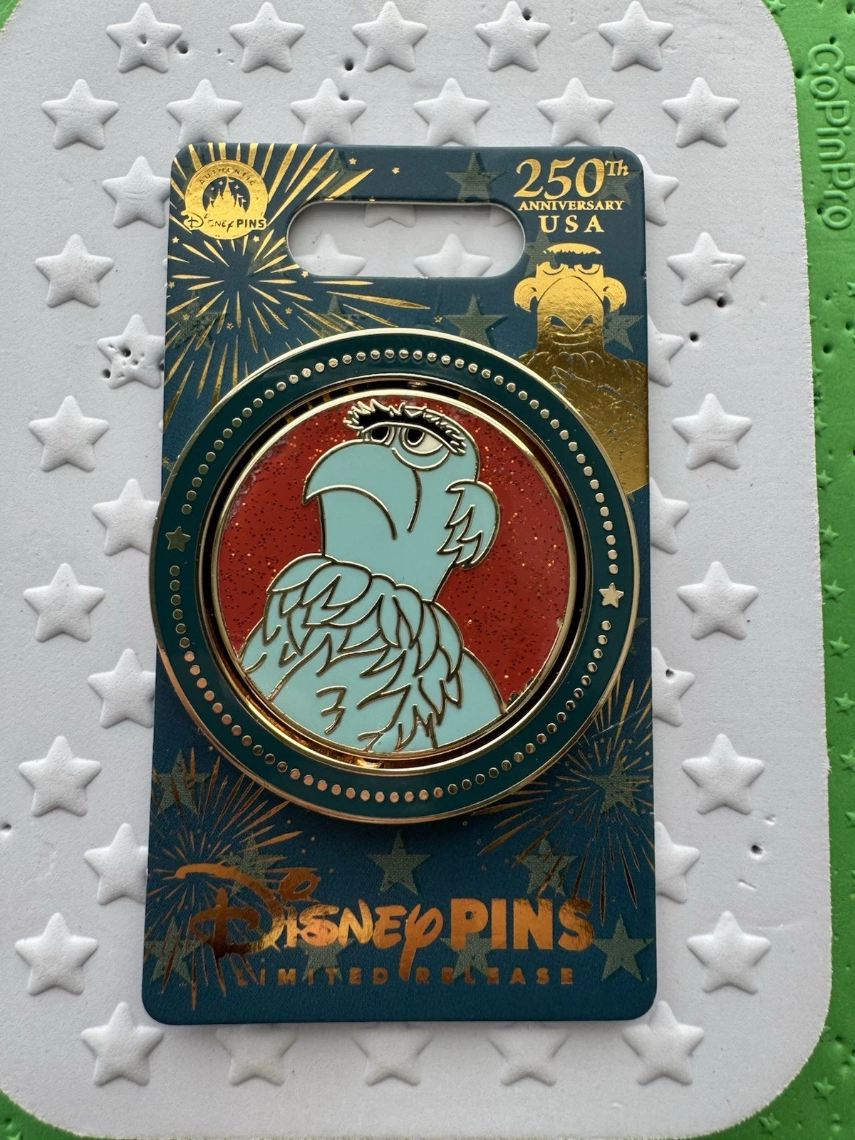 2026 Disney Parks USA 250th Sam Eagle Patriotic Spinner Pin