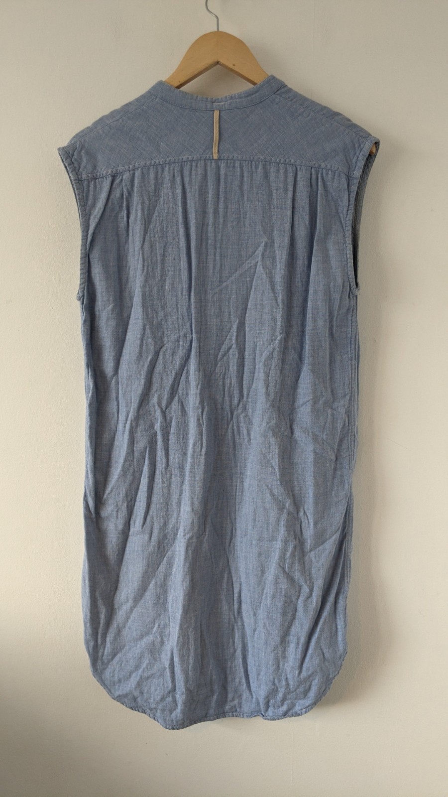 Chambray‑Blue Fred Perry Double‑Layer Dress – UK 10 100% cotton image 4