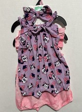 Minnie Mouse Baby Girls Romper Set, 2-Pack 0-3 Mos. NWT