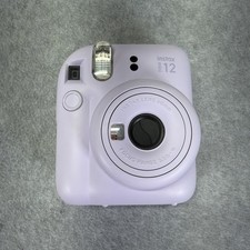 Fuji Instax Mini 12 Instant Film Camera Lilac Purple Tested No Battery Cover
