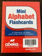Abeka Mini Alphabet Flashcards Brand New K4 K...