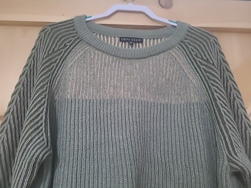 Love Ellie Size XXL Green And Tan Sweater Soft Stitch Fix - Picture 5 of 11