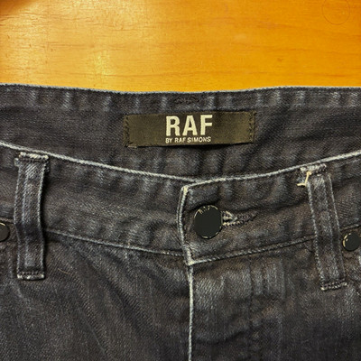 RAF by Raf Simons Men's Dark Wash Blue Denim Slim Straight Jeans 31x31