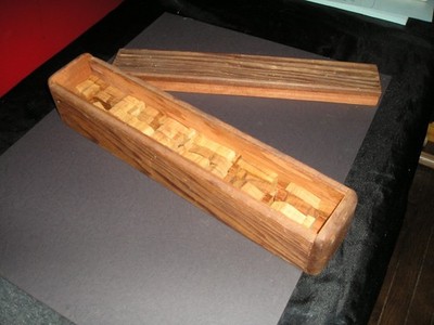 Nested hand Cut Wood Chess Set