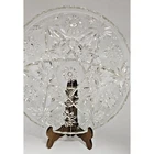 Vintage Pressed Cut Glass 11 Inch Platter Anchor Hocking Antique