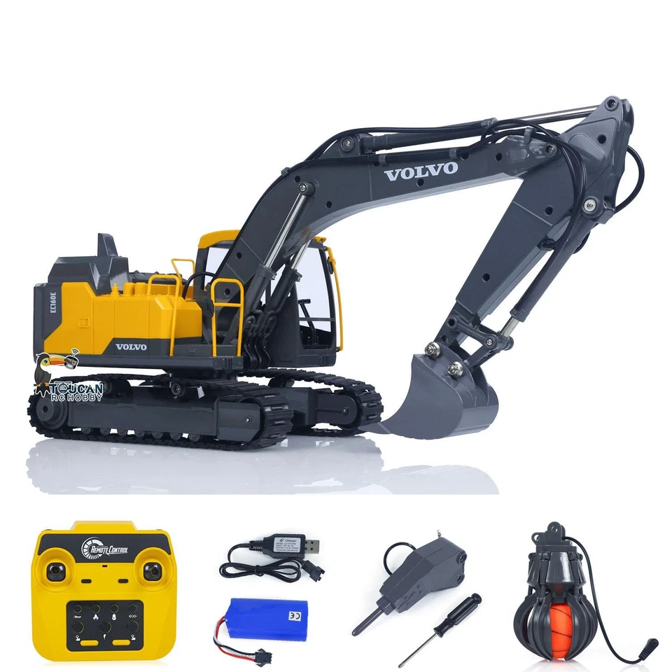 DoubleE E598 003 Metal 1/16 RC Electric Lifting Excavator RTR 2Arms Digger Claw - Image 2 of 4