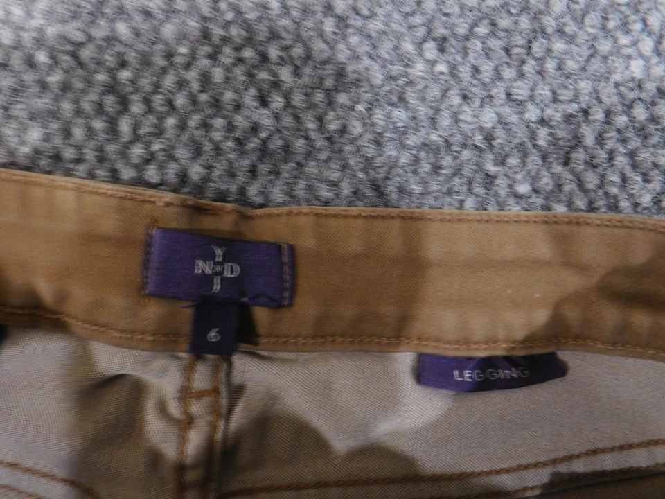 NYDJ Pants Womens 6 Brown Legging Stretch Straight Leg Made In USA Casual Work - Image 3 of 4