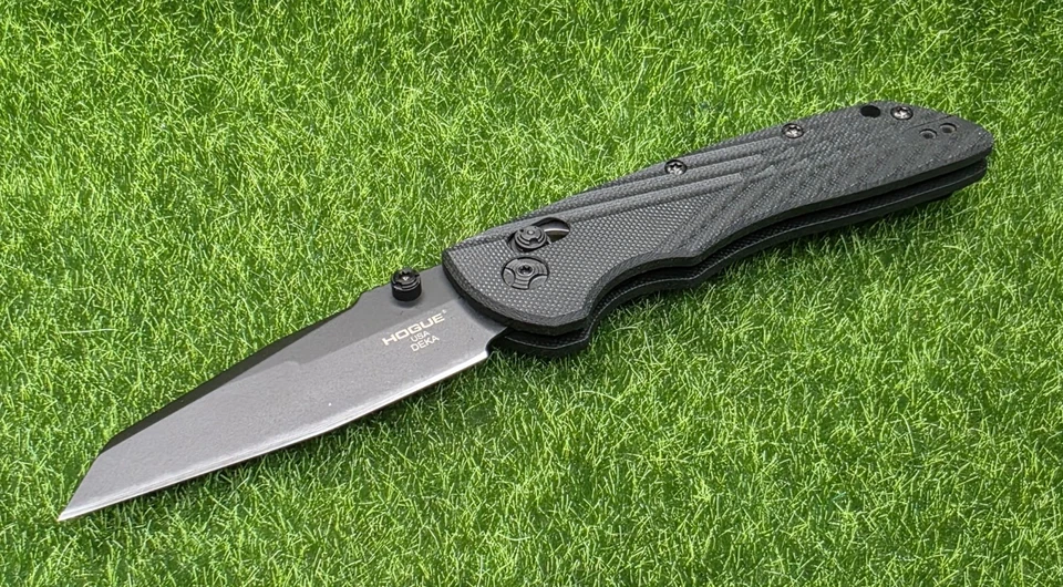 Navaja de Bolsillo Hogue Deka 3.25" Plegable EDC Wharncliffe Hoja Negra, G10 - 24266 Foto 3 de 4