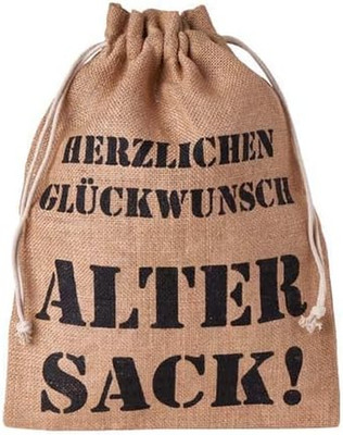 Geschenkbeutel Alter Sack Herzlichen Glückwunsch  40x30 cm