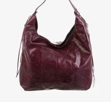 New Rebecca Minkoff Bryn Double Zip Buttery Soft Leather Hobo Bag Black Cherry