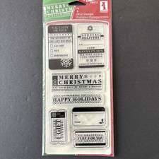Hampton Art Christmas Tag Wishes New Funny Clear UM Stamps Set 98412