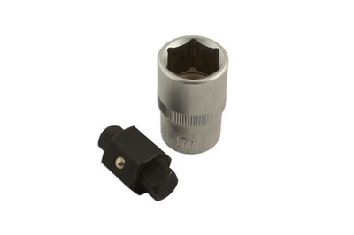 LASER 6065 Ölablassschraube Steckschlüsseleinsatz 8x10mm Chrom Vanadium Stahl