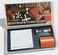 VTG 1971 Scrabble Sentence Cube Game - Selchow & Righter Rare Board Game - Read!