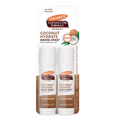 Palmer's Coconut Oil Swivel Stick Lip Balm Pack of 2 Moisturizer for Skin