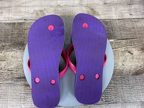 Havaianas Brazilian Rubber Flip Flops Pink Purple Size 7/8 W - Picture 10 of 10
