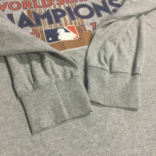 Houston Astros T Shirt Mens XXL Gray 2XL Long Sleeve Baseball MLB Majestic 2017 - Picture 10 of 14
