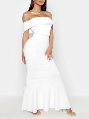 boohoo white party dresses