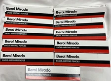 Lot of 11 Boxes of VTG EAGLE BEROL MIRADO 174 UNUSED PENCILS 2-1/2 TRUE MEDIUM