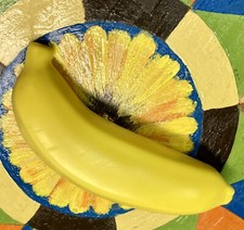Rubber Play Food Fruit BANANA Pretend Learning Fun For Tikes Kitchen PF1-BNA2