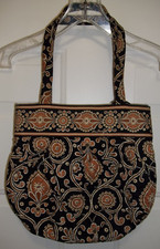 Borsa a tracolla Vera Bradley Caffe Latte stile Morgan marrone nero oro con tasche