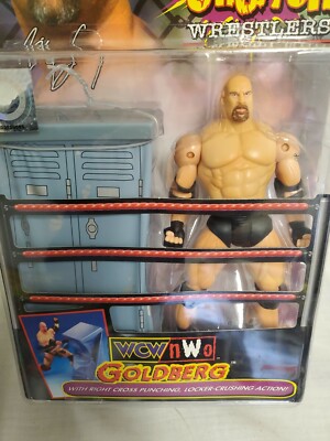 GOLDBERG WRESTLING ACTION FIGURE WCW NWO SLAM CRUNCH TOY BIZ 1999
