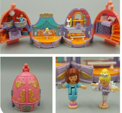 Mini Polly Pocket Sparkle Ballerina Ballet Kuppel Ei Figuren Bluebird  1996