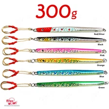 Fish WOW! 10.5oz 300g Fishing Speed Jigs Vertical Trolling knife Lures Hook lot