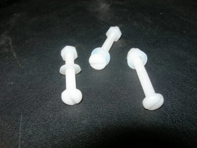 M2 M2.5 M3 M3.5 M4 M5 M6 NYLON Plastic PAN SLOT Head Bolts +Nuts +Washers