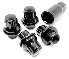 4 12x1.25 Veritek Black Mag Wheel Locks 1.47 For Infiniti Nissan Factory Wheels
