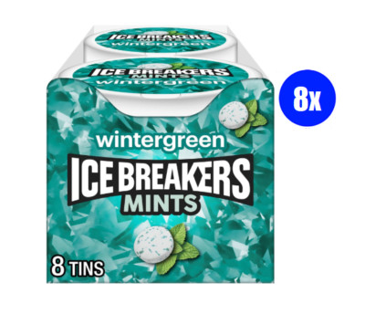 ICE BREAKERS Wintergreen Sugar Free Mints Tins, 1.5 oz (8 Count)