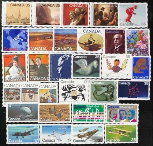 CANADA 1980 Year Set, collection made up of 31 different stamps Mint NH - Picture 1 of 1