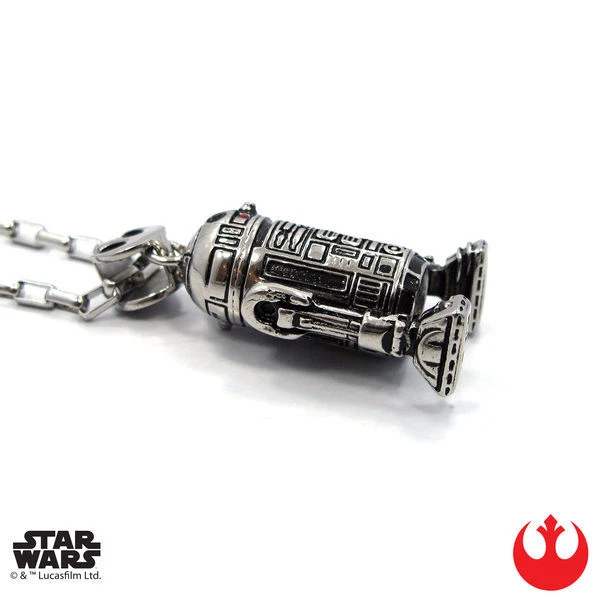 Collar Han Cholo Guerra de las Galaxias Plata R2D2 Colgante Serie Sombra 30" NUEVO  Foto 3 de 4