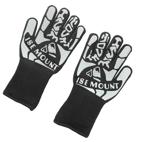 Hitzebeständige Handschuhe Arbeit Mann Camping-Grillhandschuhe Wärme-isolierte - Bild 6 von 12