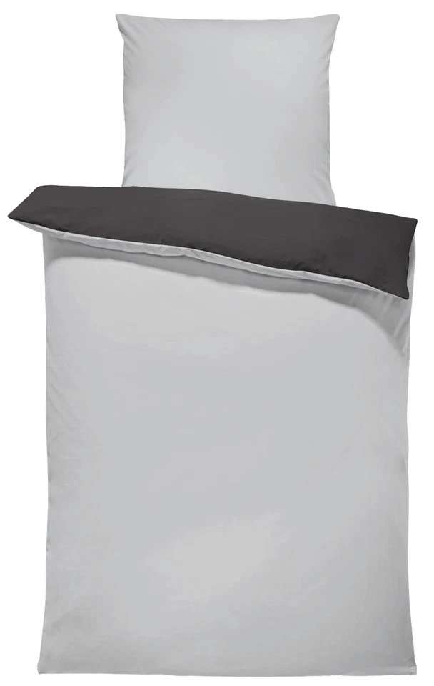 Wendebettwäsche Unifarben Doubleface modern Mikrofaser Garnitur Reißverschluss