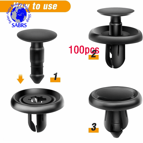 100pcs Type Retainer Fit Lexus Toyota Body Splash Shield Clips fit 90467-07201 - Bild 1 von 6