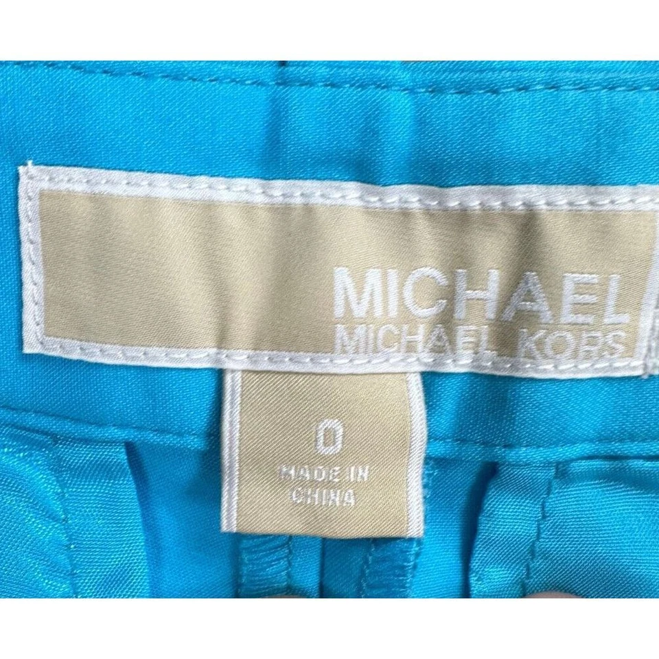 Michael Kors Pants Women 0 Blue Skinny Leg Low-Rise Preppy Flat Front Ladies NEW Foto 3 de 4