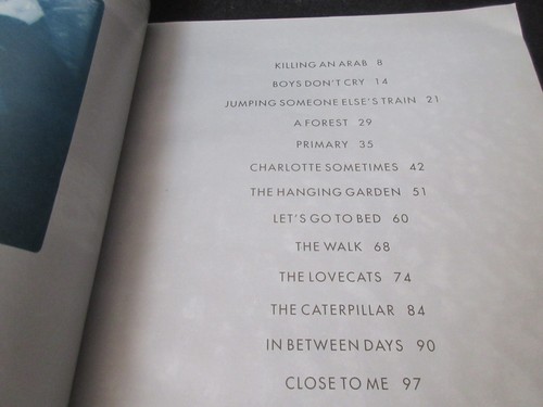 Cure Standing on A Beach Singles US Made Score Song Book Robert Smith Goth Indie - Picture 3 of 8