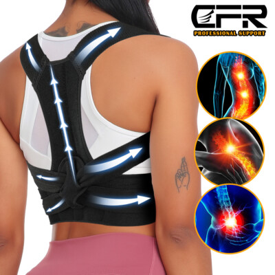 Back Brace Posture Corrector Clavicle Support Shoulder Straightener Belt Pain