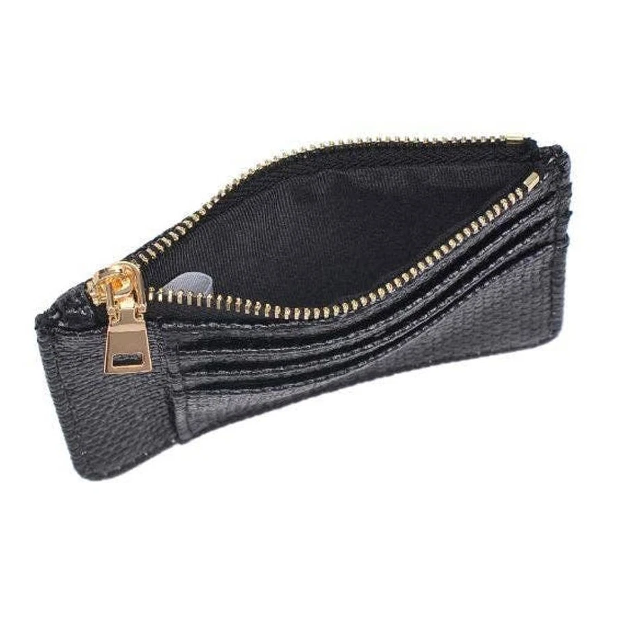 Cartera delgada con tarjetero Afina negra estampado de serpiente Foto 4 de 4