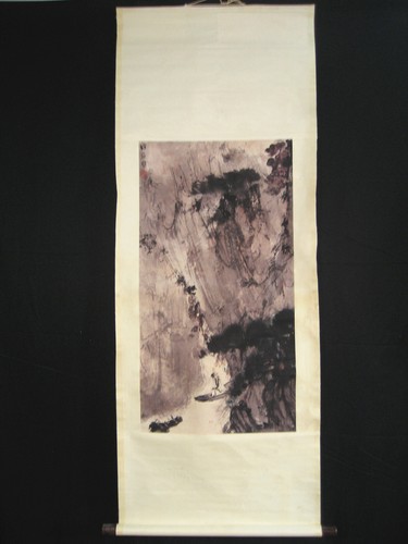 Excellent Old Chinese Painting Scroll Landscape By Fu Baoshi 傅抱石 - Picture 1 of 23