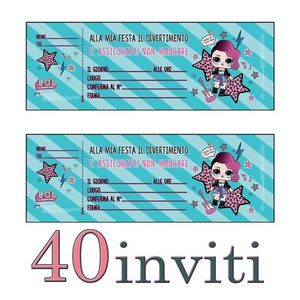 Dettagli Su Lol Surprise Inviti Festa Di Compleanno 40 Inviti Bambina