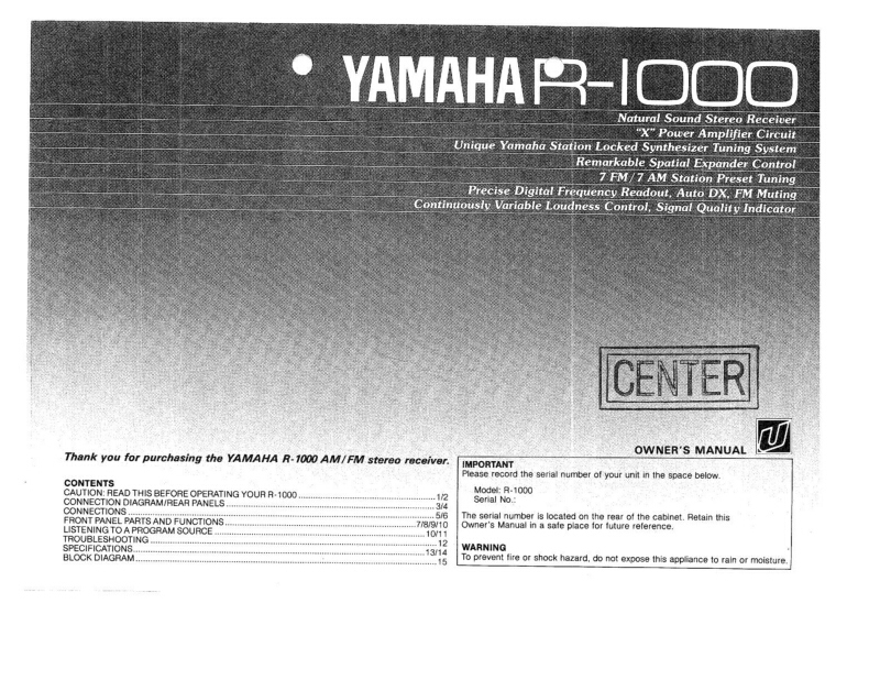 Yamaha R-1000 vintage audio equipment - eBay listing photo 3
