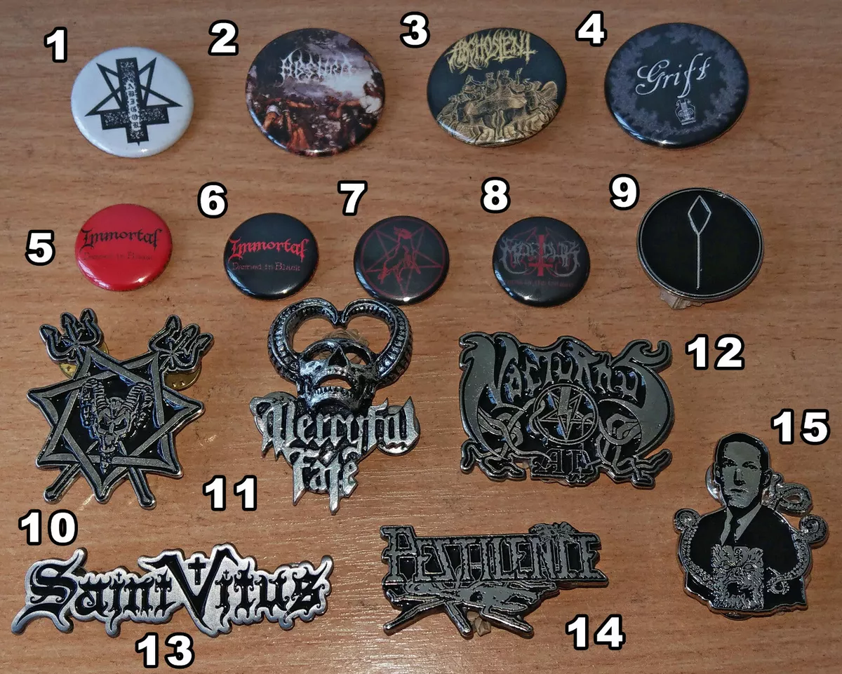 Various Rock & Metal Band Metal Pins