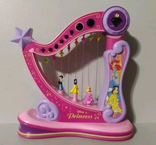 Rare HTF Disney Princess Dance  Spin Light Up Moving 12" Harp Toy