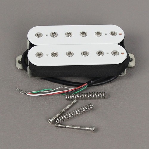 Pastilla de guitarra FLEOR Alnico 5 Humbucker postes hexagonales pastilla de puente blanca 14-15K - Imagen 4 de 5