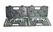 80 pcs Tap and Die Set 40pc Metric and 40pc SAE Thread Renewing Tools re-thread