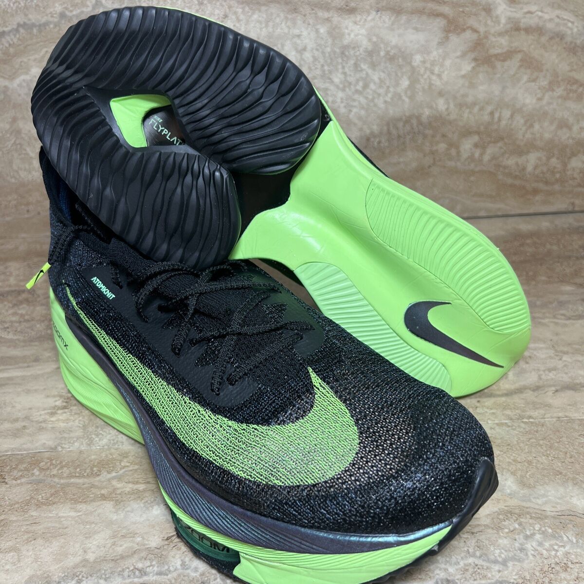 Nike Air Zoom Alphafly Next% Black Lime Blast Men's Size 13 Nike Air Zoom Alphafly Next% Black Lime Blast Men's Size 13